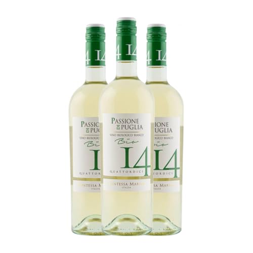 Contessa Marina Passione 14 Quattordici cm Bianco Puglia 75 cl Weißwein (Karton mit 3 Flaschen von 75 cl) von Contessa Marina