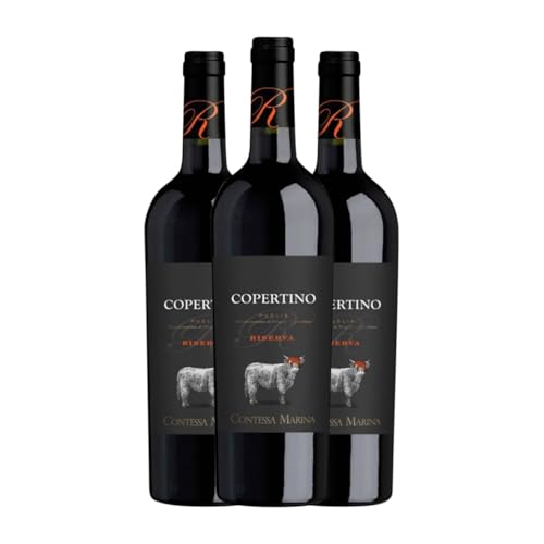 Contessa Marina Rosso Negroamaro Copertino Reserve 75 cl Rotwein (Karton mit 3 Flaschen von 75 cl) von Contessa Marina