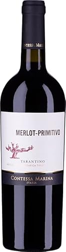 Merlot-Primitivo Tarantino IGT Contessa Marina Apulien Rotwein halbtrocken (1x 0,75l) von Contessa Marina