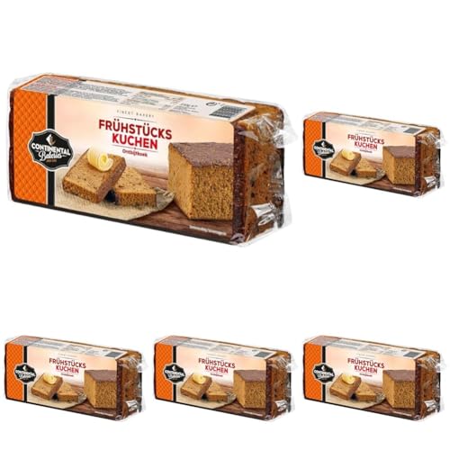 Frühstückskuchen, Ontbijtkoek, fettarmer Kuchen, 350 g (Packung mit 5) von Continental Bakeries