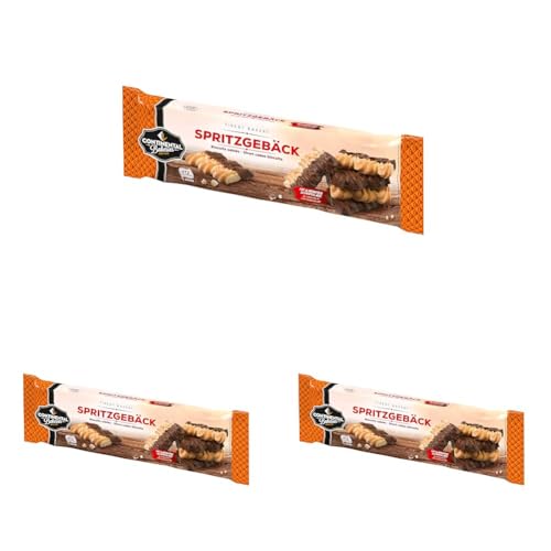 Wellenspritzgebäck mit Zartbitterschokolade (Packung mit 3) von Continental Bakeries