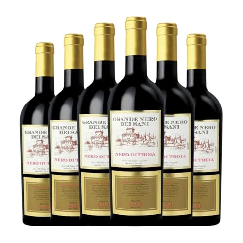 Contri Spumanti Grande Nero dei Sani Nero di Troia Puglia 75 cl Rotwein (Karton mit 6 Flaschen von 75 cl) von Contri Spumanti