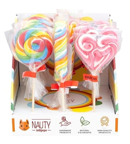 Rummellutscher, klassischer Kirmes Lolli in drei Formen mit Himbeergeschmack, 24 Lollis x 30 g (1 Tray 720g) von Cool