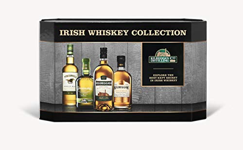 Cooley Collection Irish Whiskey Geschenkset - Mit Tyrconnell, Connemara, Kilbeggan Traditional and Single Grain - 43% Vol - Miniatur-Geschenkpackung - Co 4 Miniaturen x 50ml von Cooley