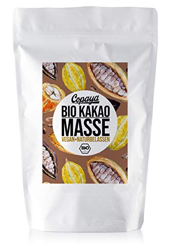 Copaya Bio Kakaomasse in Rohkostqualität, Peruanische Roh Kakao Paste aus Criollo Bohnen (1000g) von Copaya