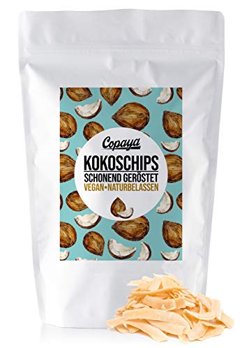 Geröstete Kokosnusschips ohne Zucker, Schonend Geröstet & Knusprig, Naturbelassen & Ohne Zusätze (750g) von Copaya