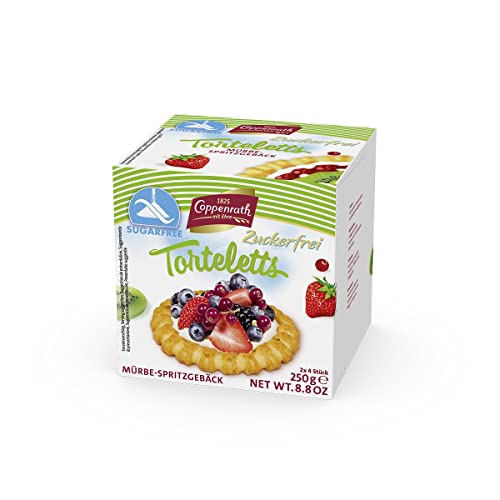 Coppenrath Torteletts Mürbe-Spritzgebäck zuckerfrei (1 x 250 g) von Coppenrath