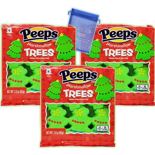 Peeps Trees 18 Tree Stocking Stuffer Bundle Pack – 3 einzeln versiegelte, geschenkbare 6 Marshmallow-Weihnachtsbaum-Tabletts – Strumpffüller, Geschenk, Urlaubsleckerei – mit Cornershop Confections von Cornershop Confections