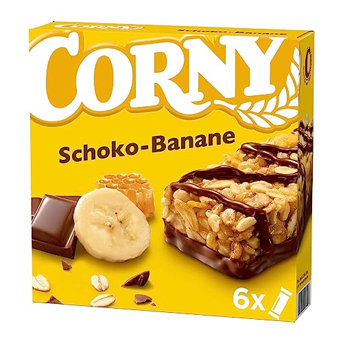 CORNY Schoko-Banane, Müsliriegel, 150g Schachtel mit 6 Riegeln von Corny