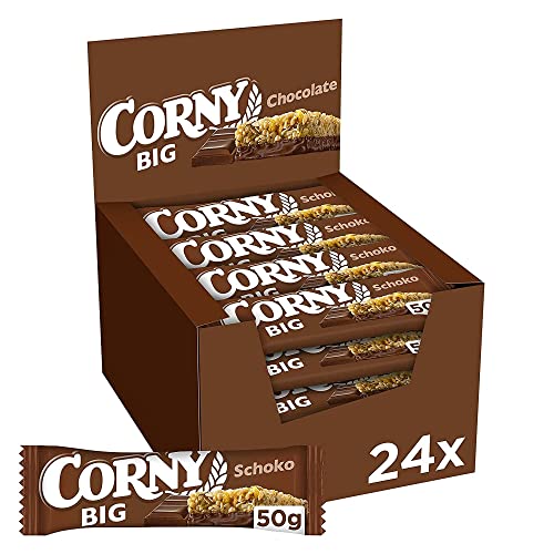Müsliriegel Corny BIG Schoko, mit Erdnüssen und Schoko, Großpackung 24x50g von Corny