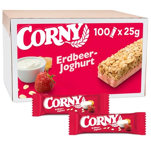 Corny Classic Erdbeer-Joghurt, Müsliriegel, 100 Riegel à 25 g von Corny