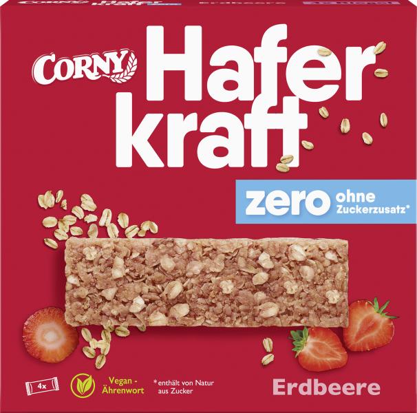 Corny Müsli Riegel Haferkraft zero Zucker Erdbeere von Corny