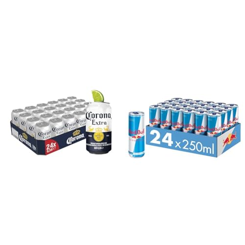 Corona Extra Premium Lager Dosenbier (24 X 0.33 l) und Red Bull Energy Drink Sugarfree (24 x 250 ml) von Corona