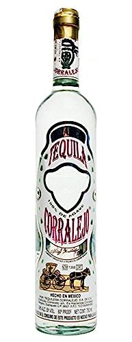 Corralejo Tequila Blanco | Miniatur Flasche | Premium Tequila | Zu 100% aus blauen Agaven | Kristallklarer, ungelagerter Tequila | Als Sommerdrink mit Grapefuitlimonade | 38% Vol. | 100ML von Corralejo