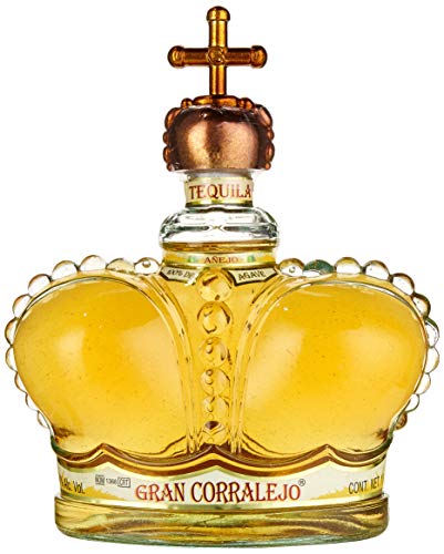 Corralejo Tequila Gran Corralejo | Premium Añejo Tequila | Zu 100% aus blauen Agaven | 12 Monate in Limousin-Eichen Fässern gelagert| Außergewöhnliches Flaschendesign | Glänzend goldene Farbe| 38% Vol. | 1000ML von Corralejo