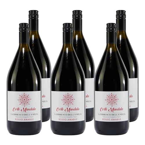 Corte Mandala Lambrusco Rosso -lieblich- (6 x 1,5L) von Corte Mandala