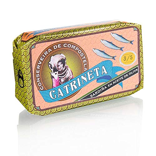 Sardinen, ganz, in Olivenöl, 3-5 Stück, Catrineta, 115g von Cortes GourMed