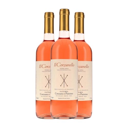 Corzano e Paterno Il Corzanello Rosato Sangiovese Toscana 75 cl Rosé-Wein (Karton mit 3 Flaschen von 75 cl) von Corzano e Paterno