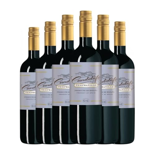 Cosecheros y Criadores Candidato Tempranillo Vino de la Tierra de Castilla 75 cl Rotwein (Karton mit 6 Flaschen von 75 cl) von Cosecheros y Criadores