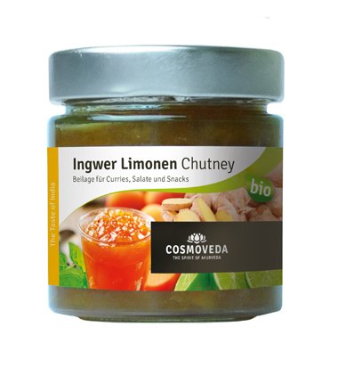 Cosmoveda BIO Ingwer Limetten Chutney, 225g (12) von Cosmoveda