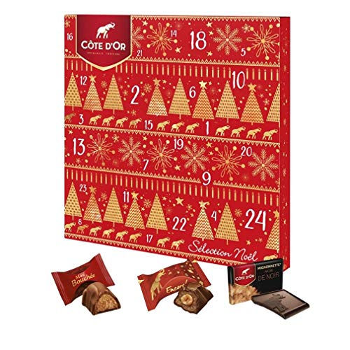 Côte d'Or - Auswahl Adventskalender - Auswahl an Weihnachtsschokoladen - 235 g Schachtel von Cote D'Or