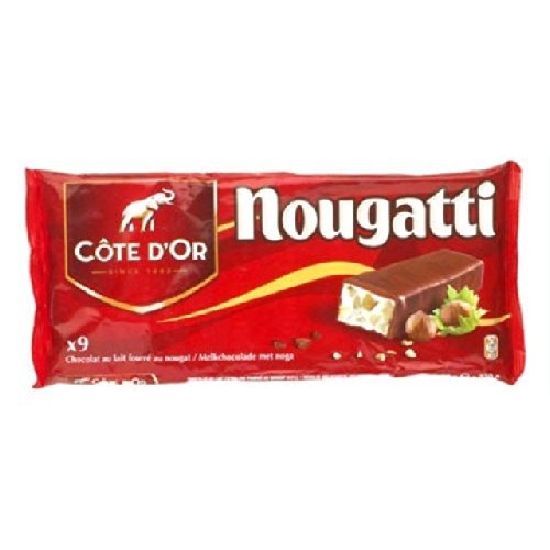 Cote d'Or - Nougatti - 30 g x 9er Packung - Belgische Milchschokolade - Schokoladennussriegel - perfekter Snack - Individuell verpackte Tafel Schokolade - Importiert aus Belgien von Cote D'Or