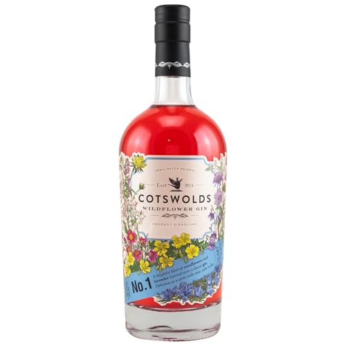 Cotswolds | Wildflower Gin No. 1 | 700 ml | 42% Vol. | Blumiger Gin | Auf Basis von traditionellem London Dry Gin | Aromen von Orange, Lavendel & Kornblume | Ein Zusammenspiel vieler Botanicals von COTSWOLDS