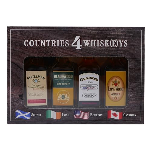 Countries 4 Whiskys Tasting-Set (4 x 0,04L) von Countries 4 Whiskys