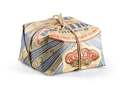 G.Cova & C. - Linie Mailand - Panettone klassisch Hand gewickelt - 1,120 kg - Italienisch Artisan Produkt von Cova