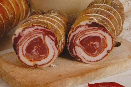 400gr Cozac Pancetta arrotolata di calabria gerollter Bauchspeck aus Kalabrien (400) von Cozac