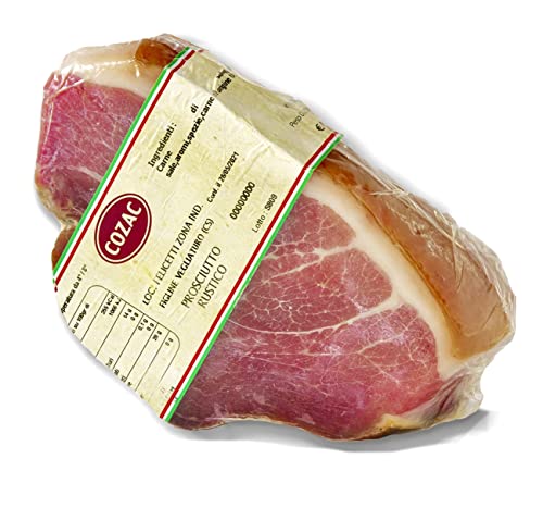 Mind. 18 Monate gereifte Prosciutto Crudo rustikal luftgetrockneter gereifter Rohschinken aus Kalabrien (600gr) von Cozac