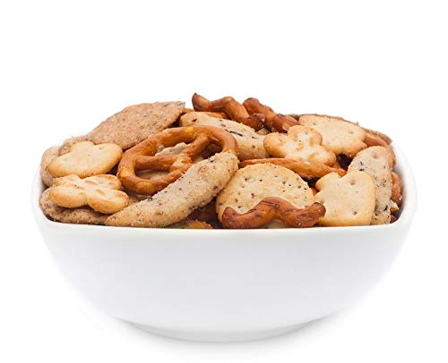 1 x 1.5kg Snackmischung Spezial mit Salzgebäck Mohncracker und Pfeffer Cracker fettarm von Crackerscompany