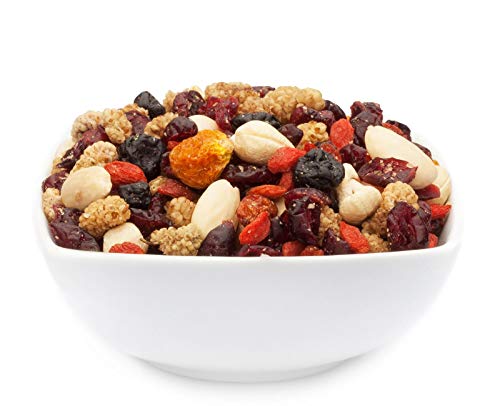 1 x 2.5kg Superfood Nussmischung mit Trockenfrüchten mit Cashew Maulbeere Mandel Physalis Cranberry Gojibeeren Blaubeere salzfrei vegetarisch von Crackerscompany