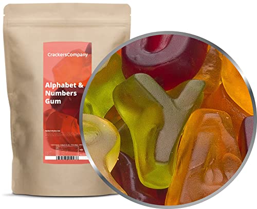 1 x 800g Fruchtsaftgummi ABC & Zahlen 17% Fruchtsaft Pfirsich Birne Banane Kirsche Aprikose Himbeere aus Fruchtsaftkonzentraten glutenfrei laktosefrei von Zeelec