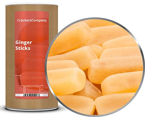 1 x 850g Ingwer Stäbchen Ingwer Fruchtsaftgummi mit echtem Ingwer Fruchtfleisch leicht scharf glutenfrei laktosefrei von Crackerscompany