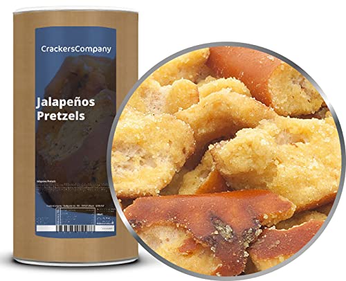 2 x 450g Pretzel Brezel-Snack mit Jalapeno scharf vegetarisch von Crackerscompany