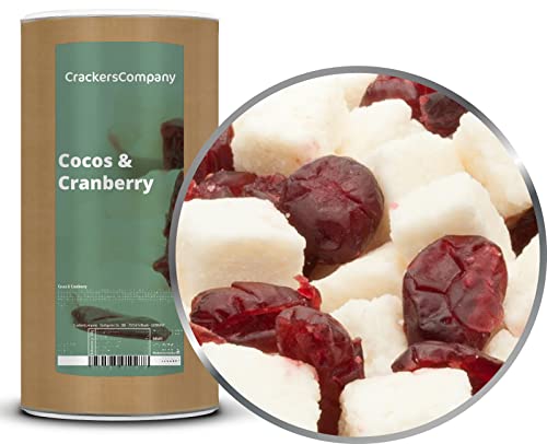 2 x 650g Fruchtmischung mit Kokos Cranberry kandiert PREMIUM fettarm laktosefrei salzfrei von Crackerscompany