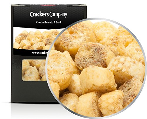 5 x 35g Semmelwürfel Croutons mit Tomate und Basilikum vegetarisch vegan laktosefrei knackig knusprig von Crackerscompany