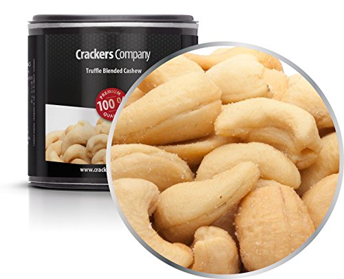 4 x 80g Trüffelöl Cashewkerne geröstet mit Meersalz Weisses Trüffelöl Luxus Snack vegetarisch vegan glutenfrei laktosefrei 18 % Protein für Feinschmecker von BFYSYO