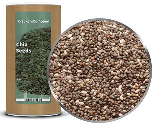 2 x 850g Chia Samen naturbelassen reich an Omega 3 & 6 geprüfte Qualität Antioxidantien 20 % Protein zuckerfrei salzfrei vegetarisch vegan laktosefrei 100 % Premium von Crackerscompany