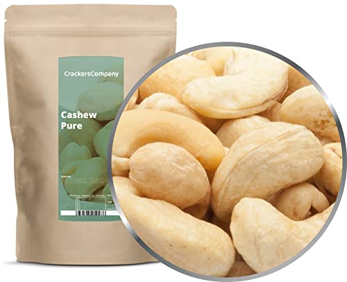 1 x 600g Cashewkerne unbehandelt Naturprodukt zuckerfrei salzfrei vegetarisch vegan glutenfrei laktosefrei süßlich mild 19 % Protein Premium Qualität von Crackerscompany