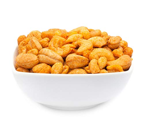 1 x 3kg Cashewnüsse und Erdnüsse Nusskernmischung geröstet gesalzen mit Chili mittelscharf vegetarisch laktosefrei 21 % Protein von Crackerscompany