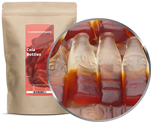 1 x 750g Fruchtgummi Cola Flaschen Fruchtgummi mit Cola-Geschmack glutenfrei laktosefrei von Crackerscompany