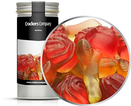 5 x 110g Fruchtsaftgummi Rosen Gummibonbon rote Rosen mit grünem Stiel ideal als Geschenk glutenfrei laktosefrei von UOOTPC