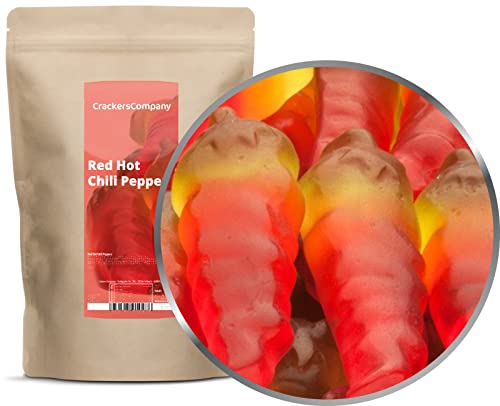 1 x 700g Gummibonbon Chilischote mit Kirsch und Chili Fruchtgummi mit Kisch und Chiliextrakt scharfe Nascherei glutenfrei laktosefrei von Crackerscompany