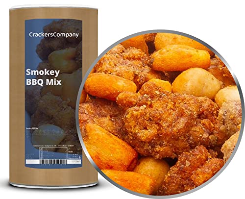 1 x 450g Snackmischung Belros Smokey BBQ mit Reiscracker würzig vegetarisch 15 % Protein von Crackerscompany