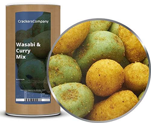 1 x 600g Wasabi Curry Erdnuss Mischung scharf laktosefrei von Crackerscompany