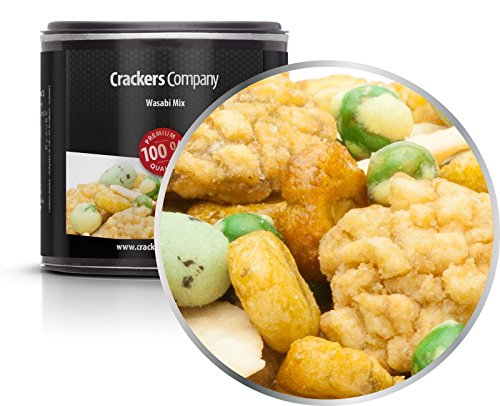 5 x 40g Wasabi Cracker Mix scharf fettarm mit Reiscracker Erbse und Erdnuss von UOOTPC