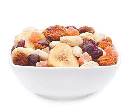 1 x 3kg Exotische Studentenfutter Nusskernmischung mit Cashew Banane Cranberry Physalis Papaya Honig ohne salzzusatz vegetarisch glutenfrei laktosefrei von Crackerscompany