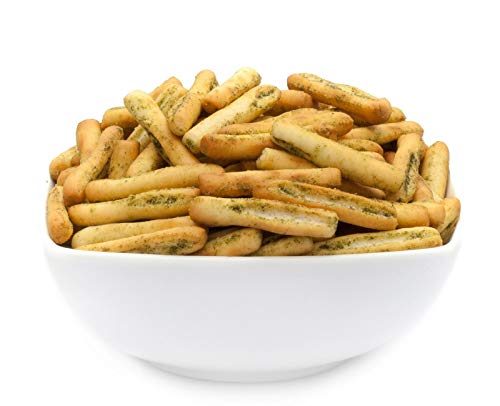 1 x 5.5kg Grissini mit Basilikum und Knoblauch und Olivenöl mediterran Snack vegetarisch vegan und laktosefrei von Crackerscompany